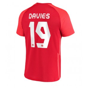 Kanada Alphonso Davies #19 Koszulka Podstawowych MŚ 2022 Krótki Rękaw
